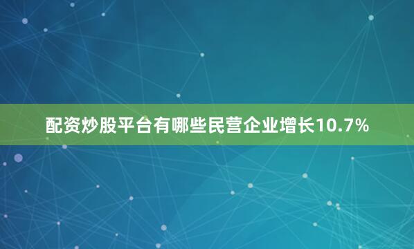 配资炒股平台有哪些民营企业增长10.7%