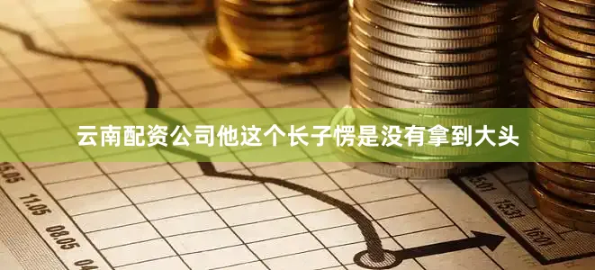 云南配资公司他这个长子愣是没有拿到大头